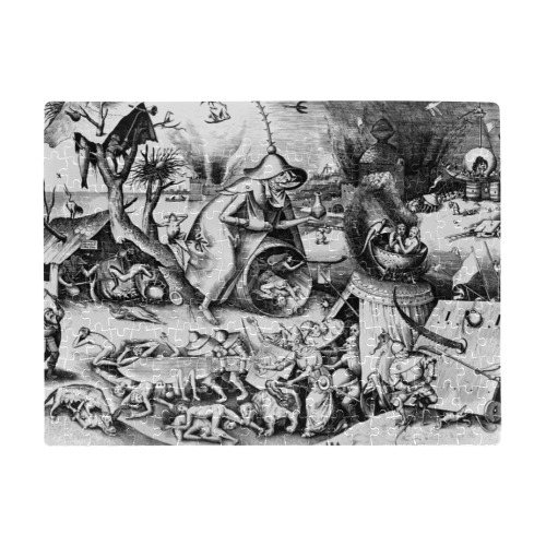 Pieter Bruegel the Elder- The Seven Deadly Sins A3 Size Jigsaw Puzzle (Set of 252 Pieces)