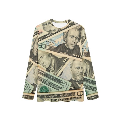 US PAPER CURRENCY Women's All Over Print Pajama Top