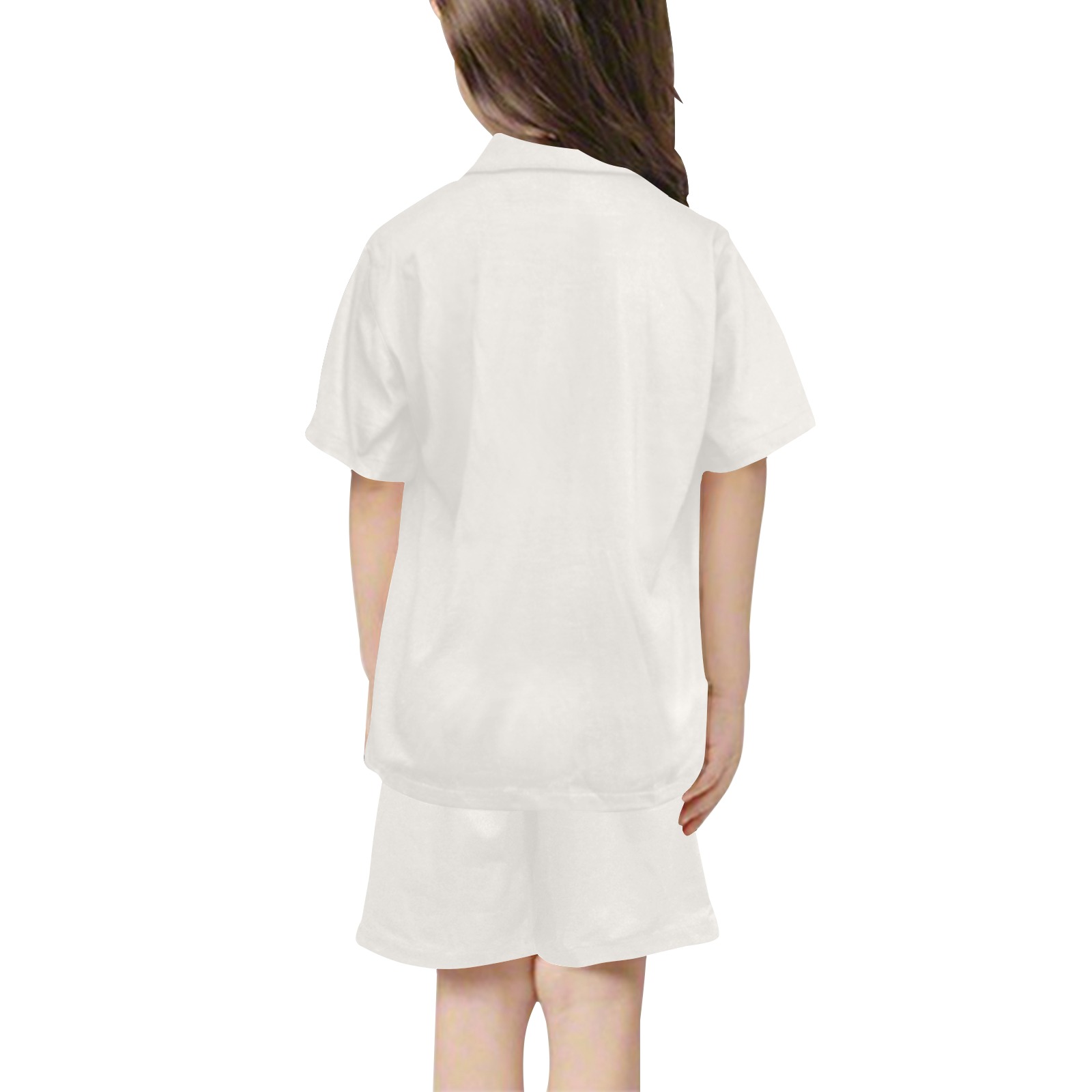 White Alyssum Little Girls' V-Neck Short Pajama Set