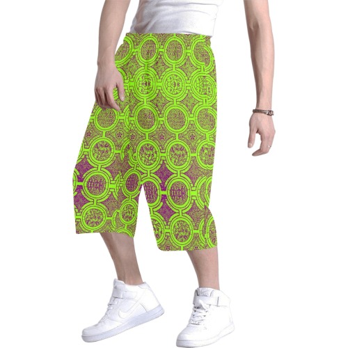 AFRICAN PRINT PATTERN 2 Men's All Over Print Baggy Shorts (Model L37)