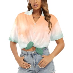 Brushstrokes SS4s Women's All Over Print Hawaiian Shirt (T58-2)