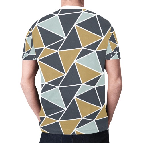 Geometric Triangles New All Over Print T-shirt for Men (Model T45)