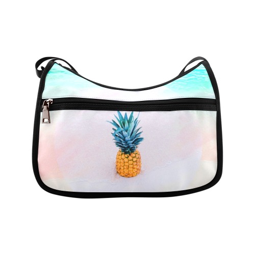Pineapple on the pink beach Crossbody Bags (Model 1616)