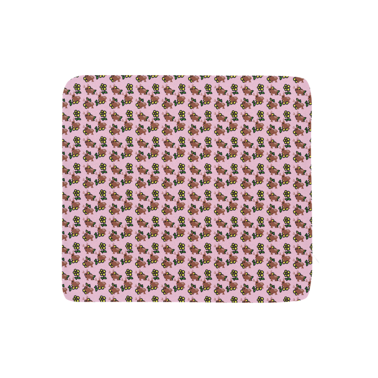 cute deer pattern pink Rectangular Seat Cushion
