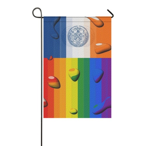 New York Pride Flag Pop Art by Nico Bielow Garden Flag 12‘’x18‘’(Twin Sides)