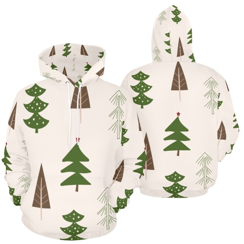 Abstract Christmas Trees All Over Print Hoodie for Men (USA Size) (Model H13)