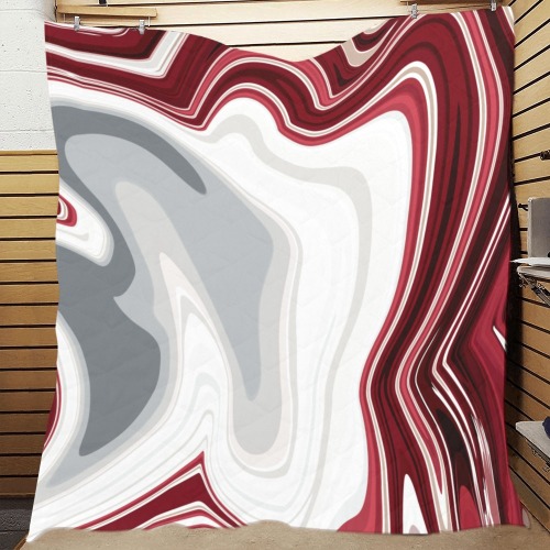 AbstractRed Quilt 70"x80"