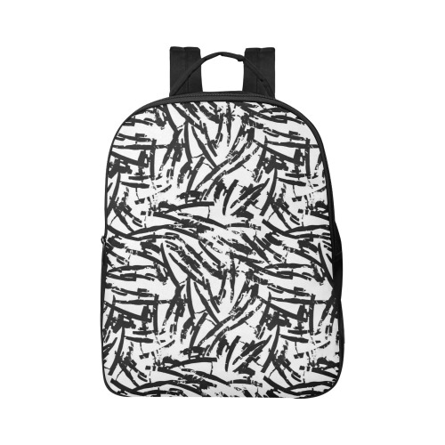 Brush Stroke Black and White Popular Fabric Backpack (Model 1683)