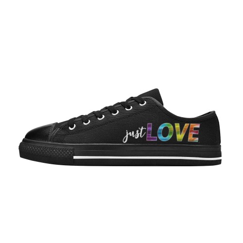Just Love - Black Women's Classic Canvas Shoes (Model 018)
