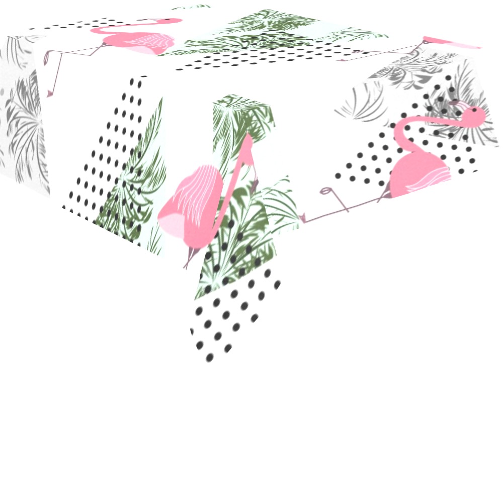 pink flamingos 2 Cotton Linen Tablecloth 52"x 70"