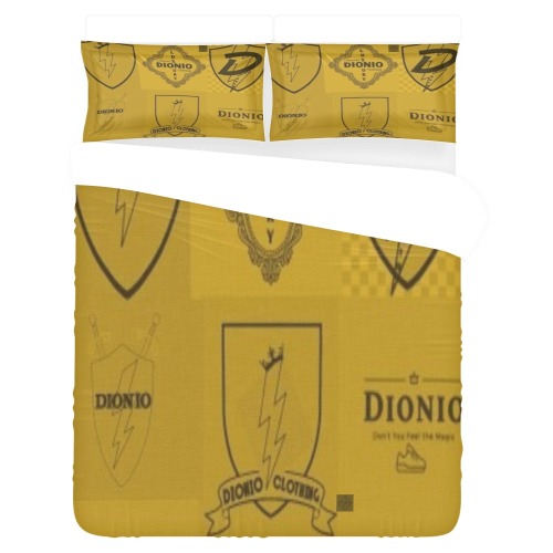 DIONIO Clothing - 3 Piece Bedding Set (Dionio Logos Badge) 3-Piece Bedding Set