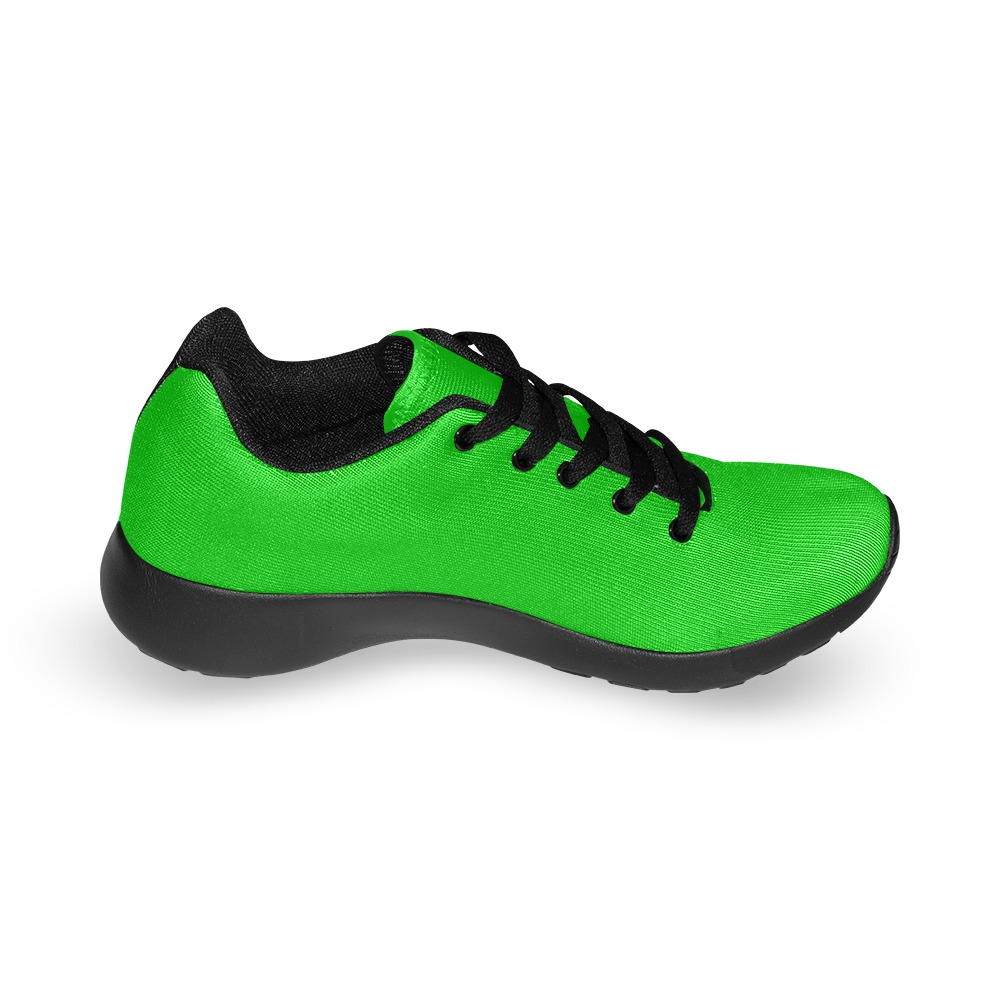 Merry Christmas Green Solid Color Kid's Running Shoes (Model 020)
