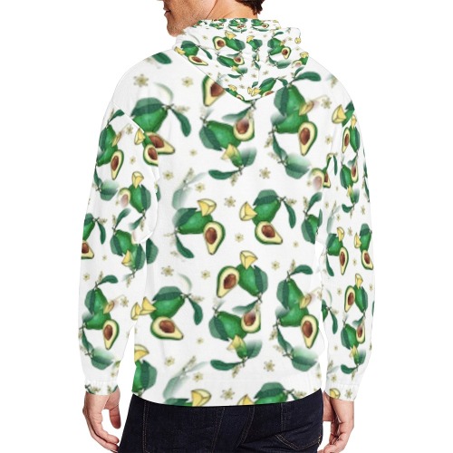 Avocado queen All Over Print Full Zip Hoodie for Men (Model H14)