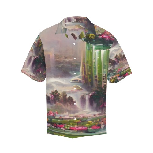 Imagination 001 Hawaiian Shirt with Merged Design (Model T58)