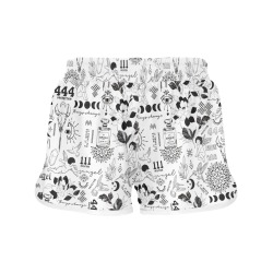 Positive pattern tattoos BW Women's Sports Shorts (Model L61)