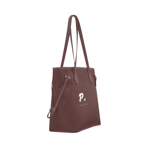 Pickney Tings Handbag Brown Clover Canvas Tote Bag (Model 1661)
