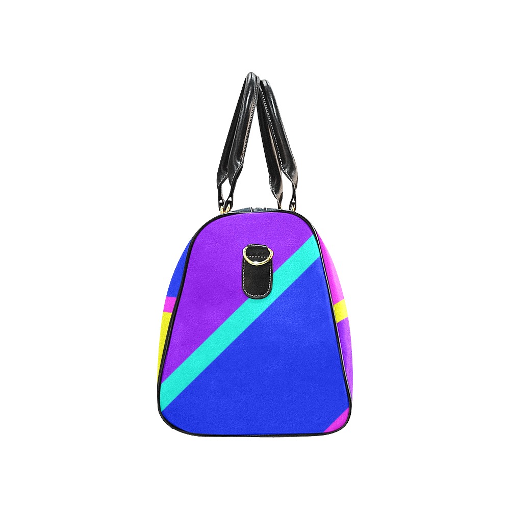 Bright Neon Colors Diagonal New Waterproof Travel Bag/Small (Model 1639)