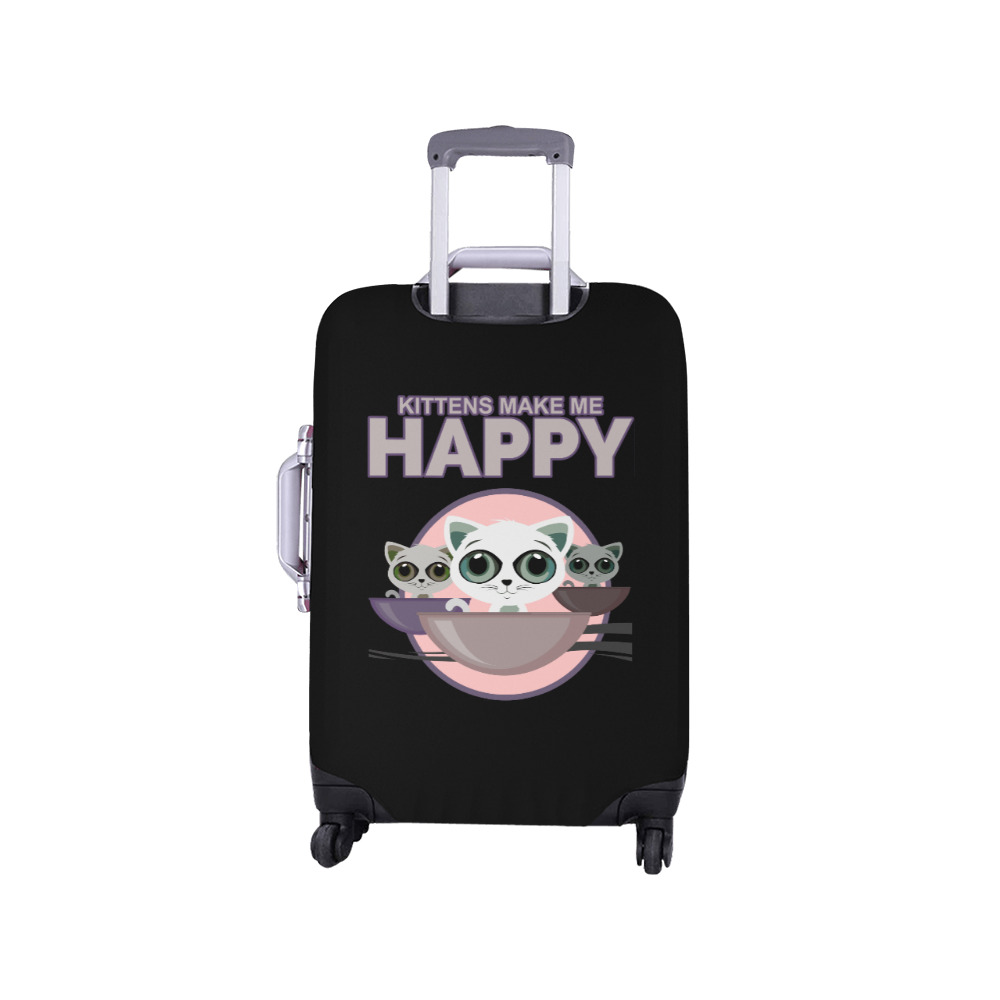 Kittens Make Me Happy Luggage Cover/Small 18"-21"