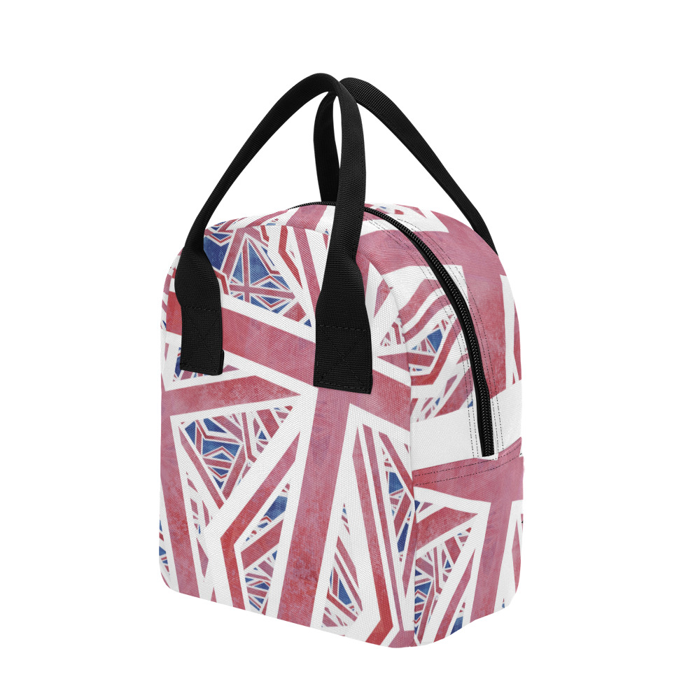 Abstract Union Jack British Flag Collage Zipper Lunch Bag (Model 1689)