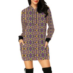 space time 298c1b All Over Print Hoodie Mini Dress (Model H27)