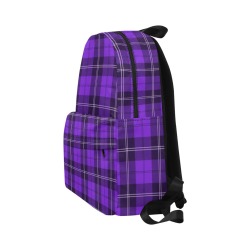 Purple Plaid Unisex Classic Backpack (Model 1673)