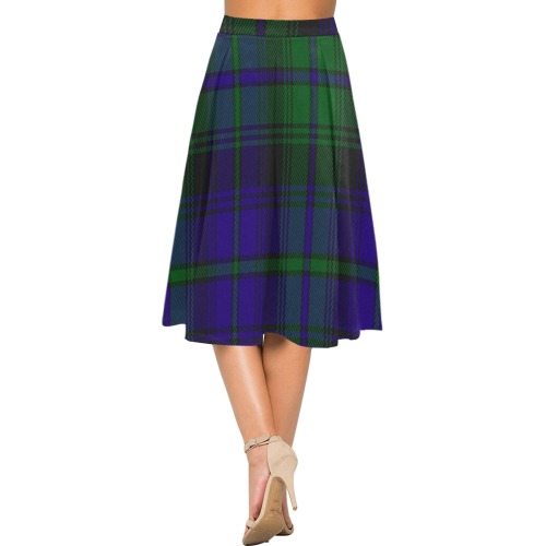 5TH. ROYAL SCOTS OF CANADA TARTAN Mnemosyne Women's Crepe Skirt (Model D16)