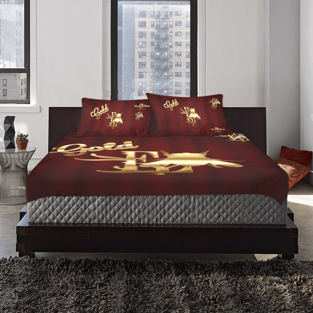 Gold Collectable Fly 3-Piece Bedding Set