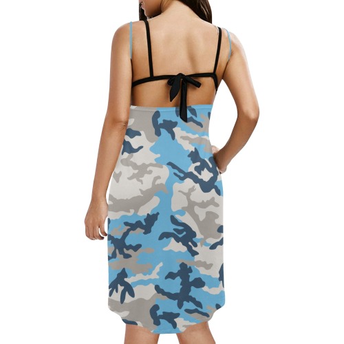blue-woods-ERDL Spaghetti Strap Backless Beach Cover Up Dress (Model D65)