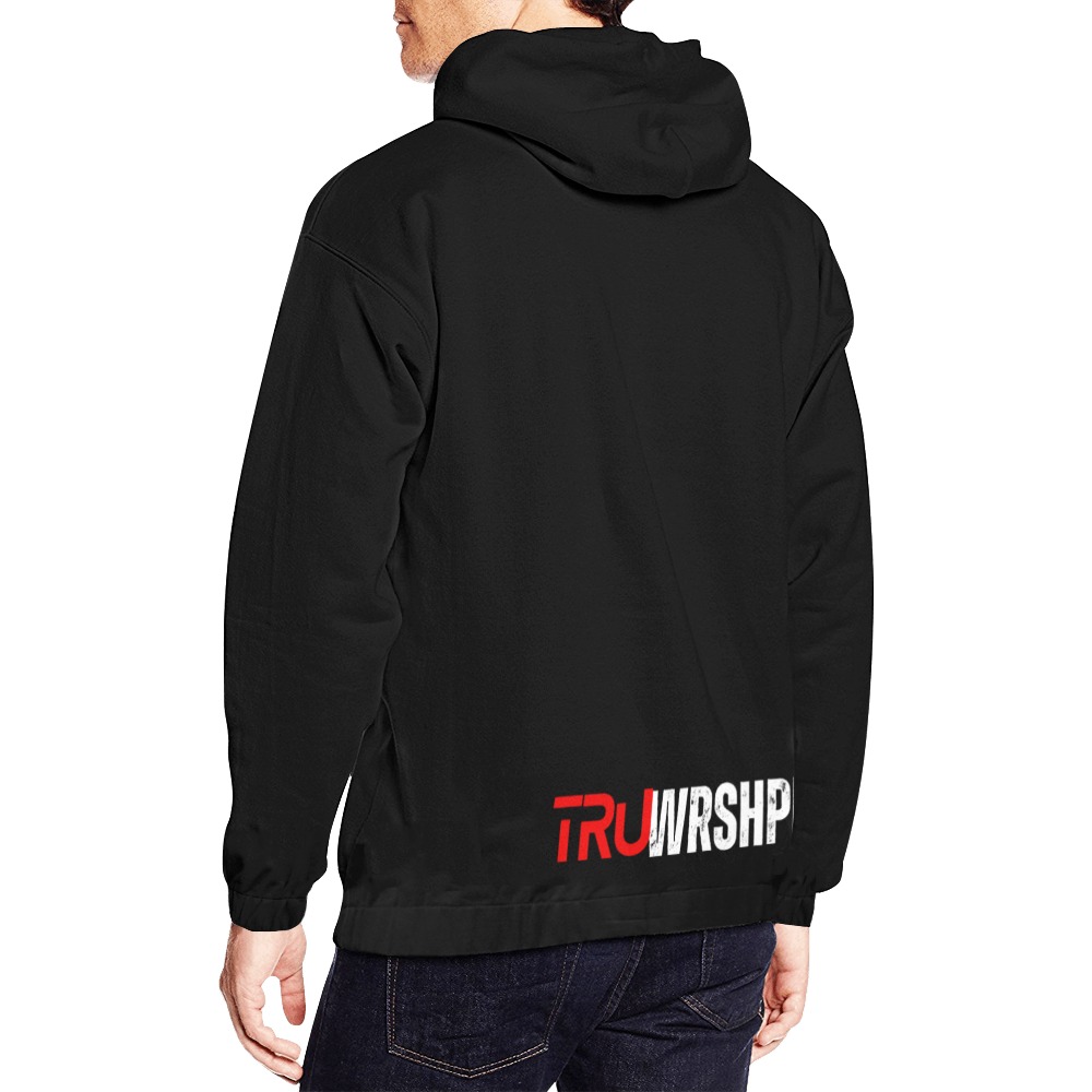 Truwrshpr BLACK All Over Print Hoodie for Men (USA Size) (Model H13)