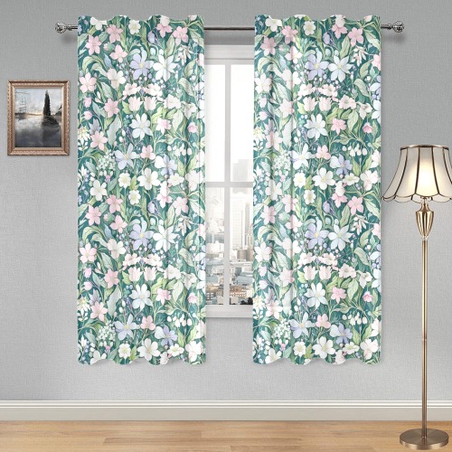 Fabulous Florals 24 Gauze Curtain 28"x63" (Two-Piece)