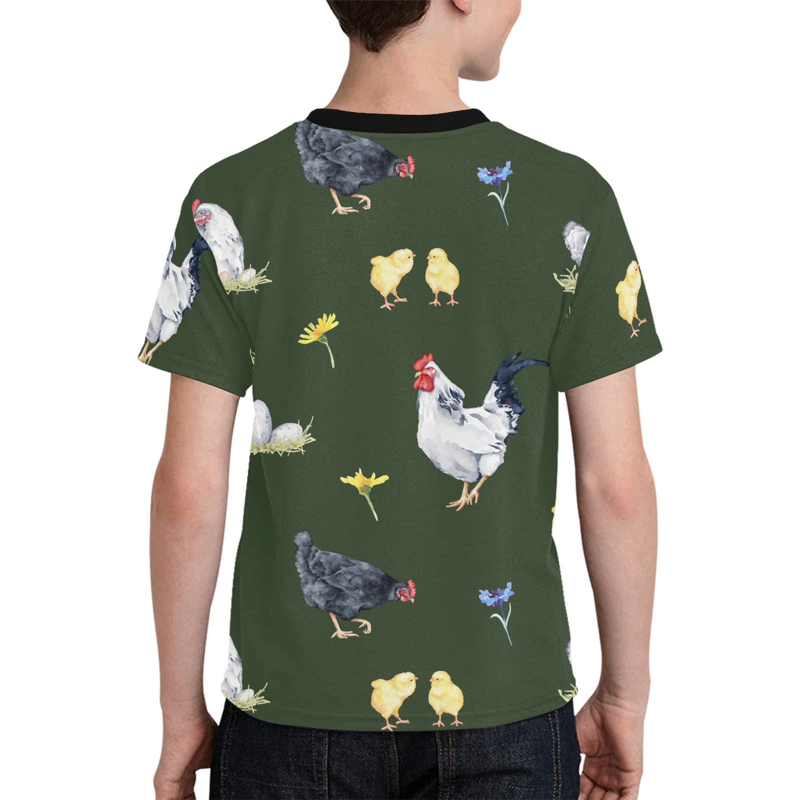 I love chickens Kids' All Over Print T-shirt (Model T65)