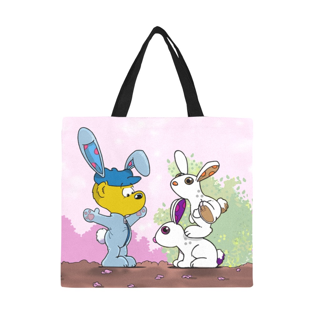 Ferald and The Bunnies All Over Print Canvas Tote Bag/Large (Model 1699)