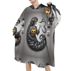 halloween_efChannel27 Unisex Blanket Hoodie (Model H66)