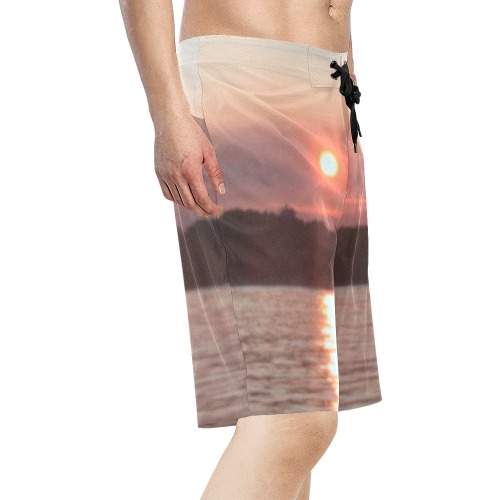 Glazed Sunset Collection Men's All Over Print Board Shorts (Model L16)