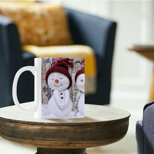 snowman Custom White Mug (11oz)