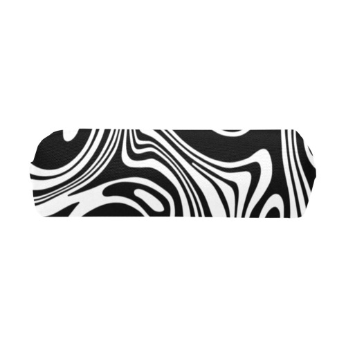 Black and White Marble Pencil Pouch/Small (Model 1681)