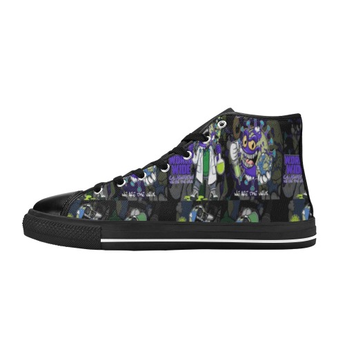 wwcfam Kids' High Top Canvas Shoes-4 Sides (Model 017)