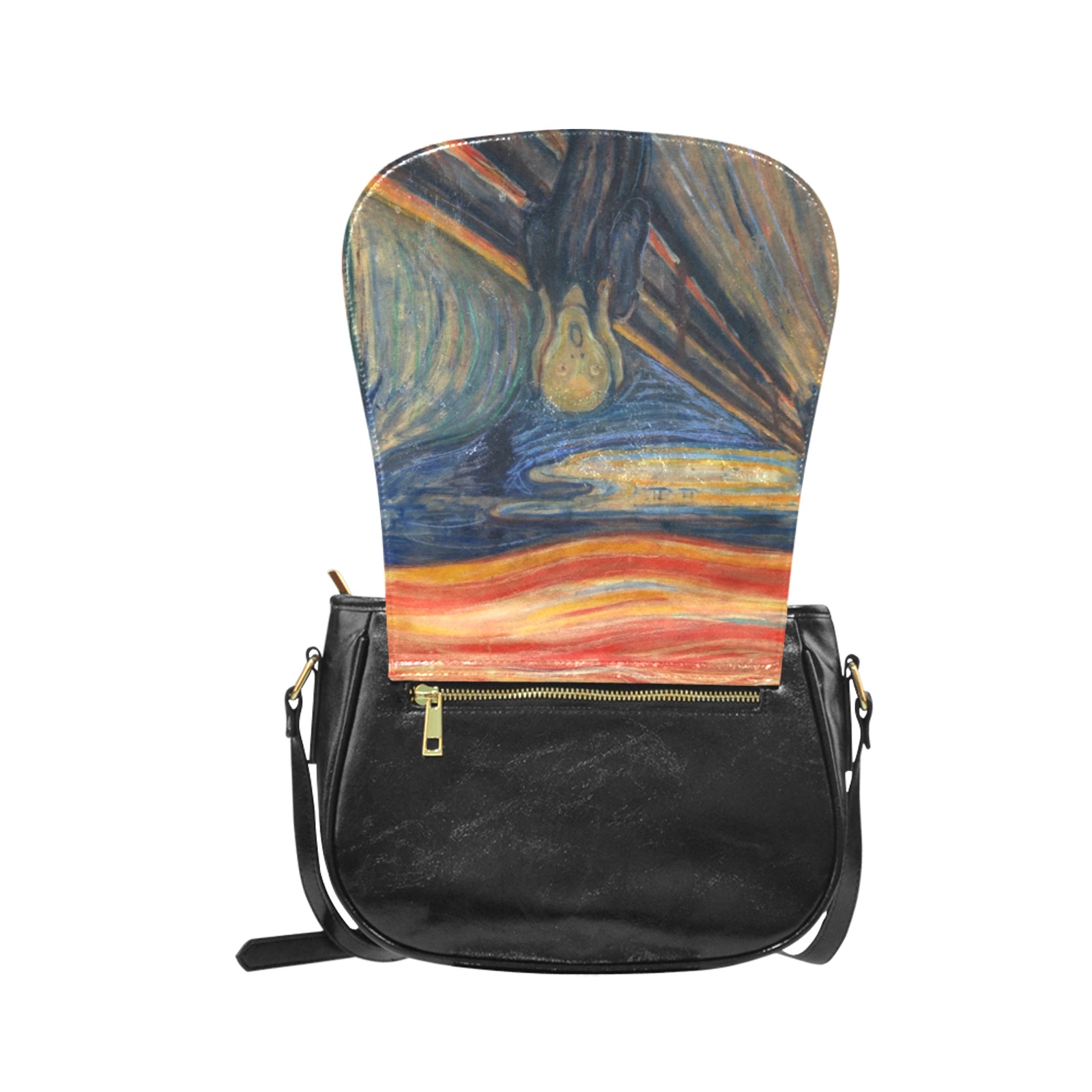Edvard Munch-The scream Classic Saddle Bag/Small (Model 1648)