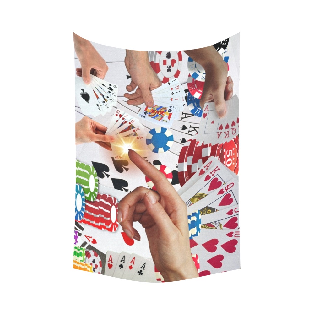 POKER NIGHT TOO Cotton Linen Wall Tapestry 90"x 60"
