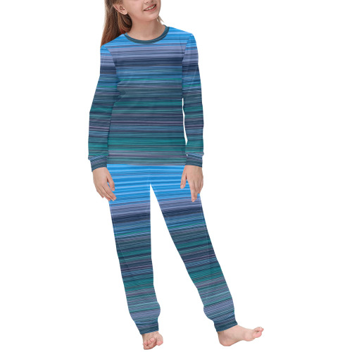 Abstract Blue Horizontal Stripes