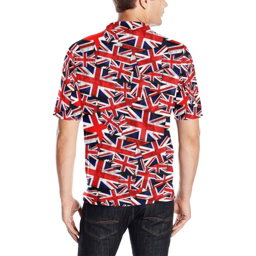 Union Jack British Flag Men's All Over Print Polo Shirt (Model T55)