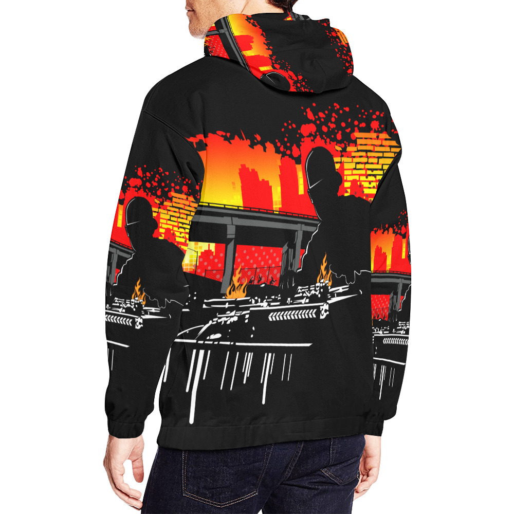Scratching Hits All Over Print Hoodie for Men (USA Size) (Model H13)