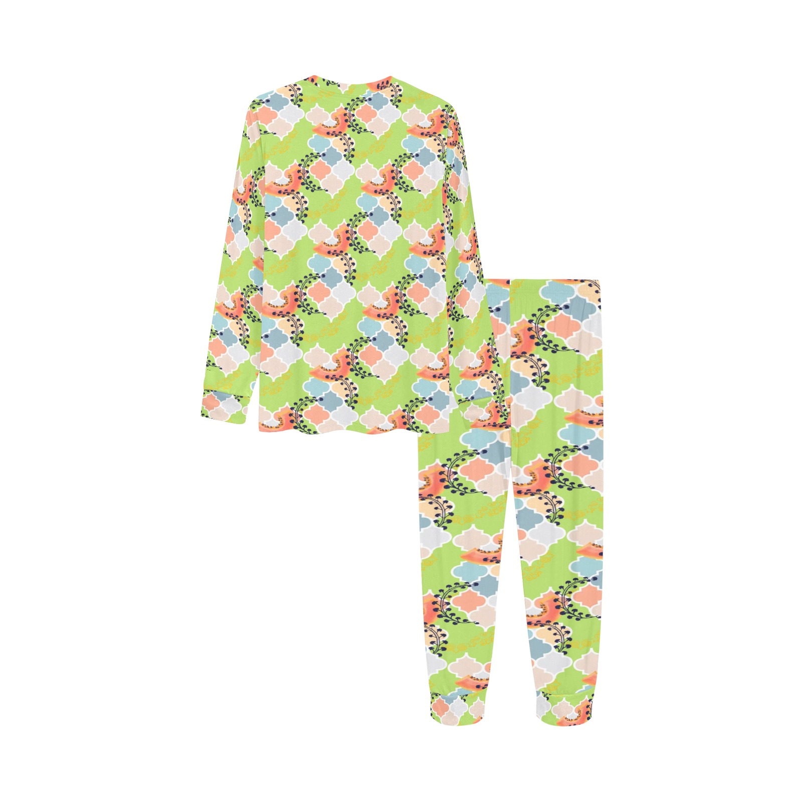 geometric Kids' All Over Print Pajama Set