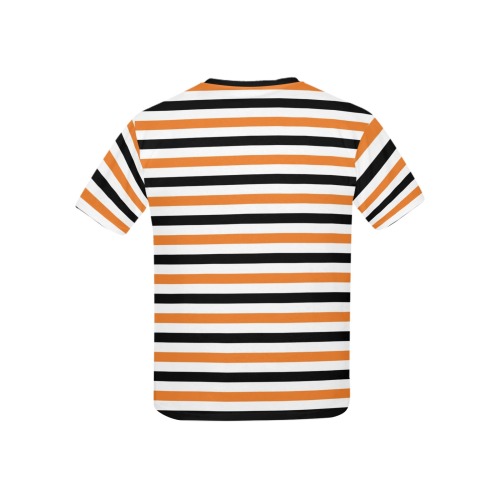 Halloween Orange and Black Striped Kids' All Over Print T-shirt (USA Size) (Model T40)