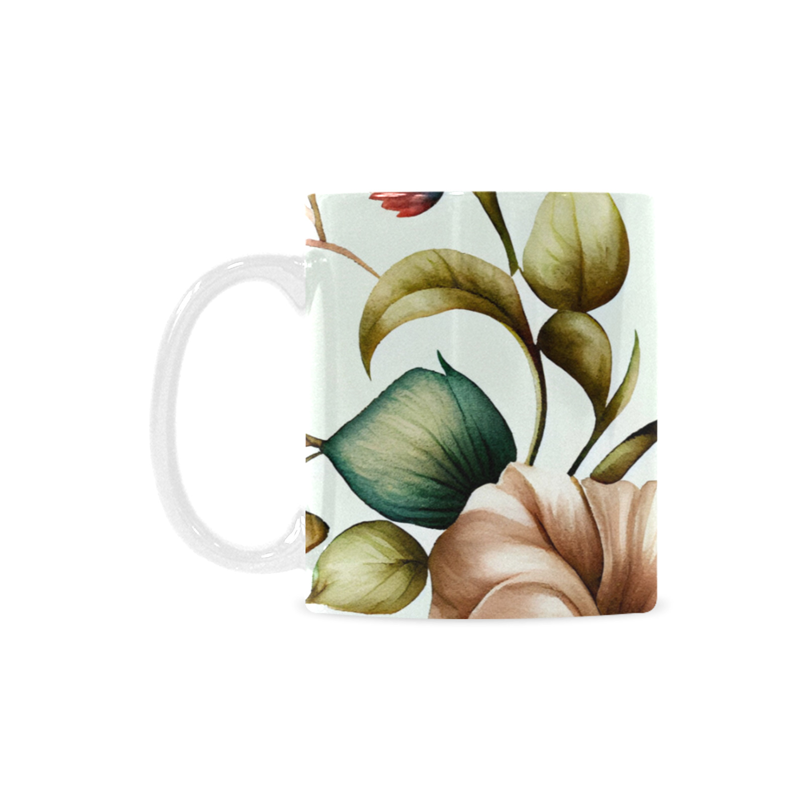 flowers botanic art (4) mug Custom White Mug (11oz)