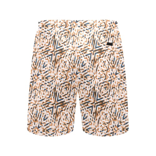 Geometric vintage mosaic 23 Men's Mid-Length Beach Shorts (Model L51)