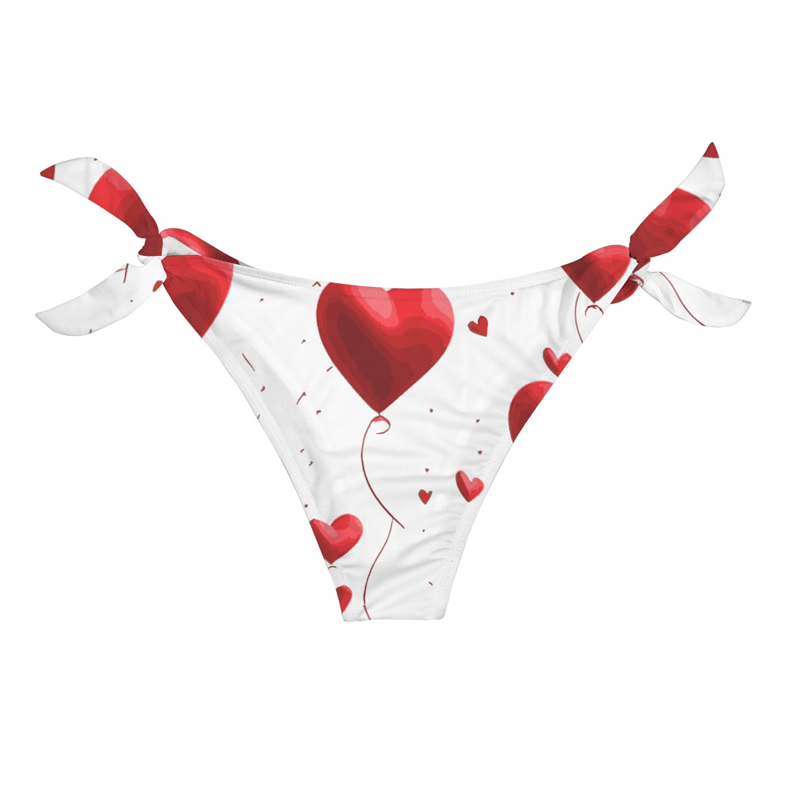 heart print Tie Side Bikini Bottom (Model S38)