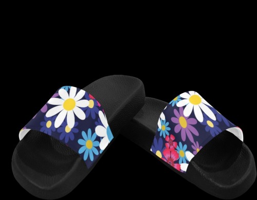 Hippy Flower Power #2 Men's Slide Sandals (Model 057)