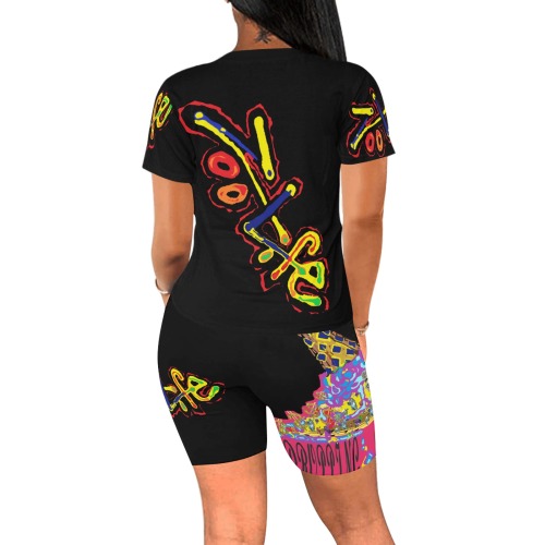 ZL.LOGO.BLK Women's Short Yoga Set