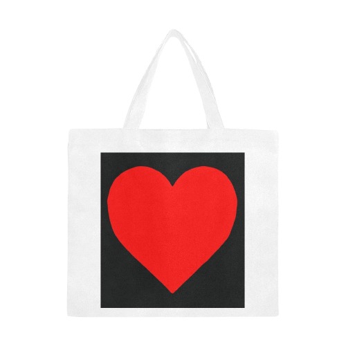 big heart Canvas Tote Bag/Large (Model 1702)